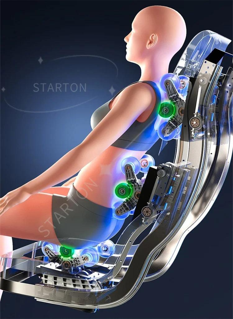 6D AUTO Massage Chairs Full Body Zero Gravity Relaxation Massage Recliner Chair With SL-Track Bluetooth Speaker Heating Massage