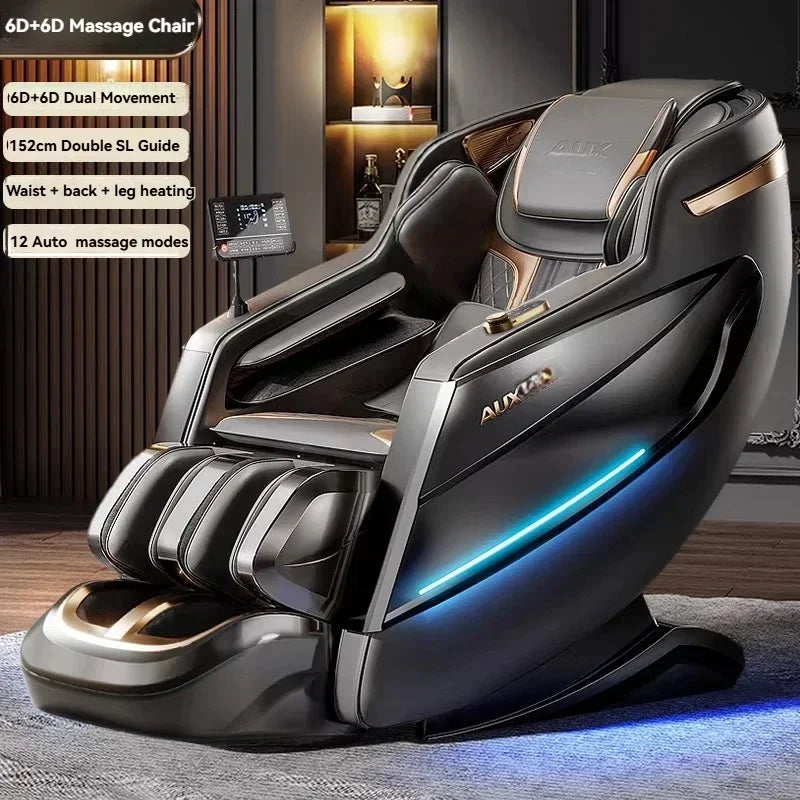 Dual-Core 6D+6D Massage Chair Full Body Zero Gravity Massage Recliner Chairs  Stretch Relaxation Massage Chair