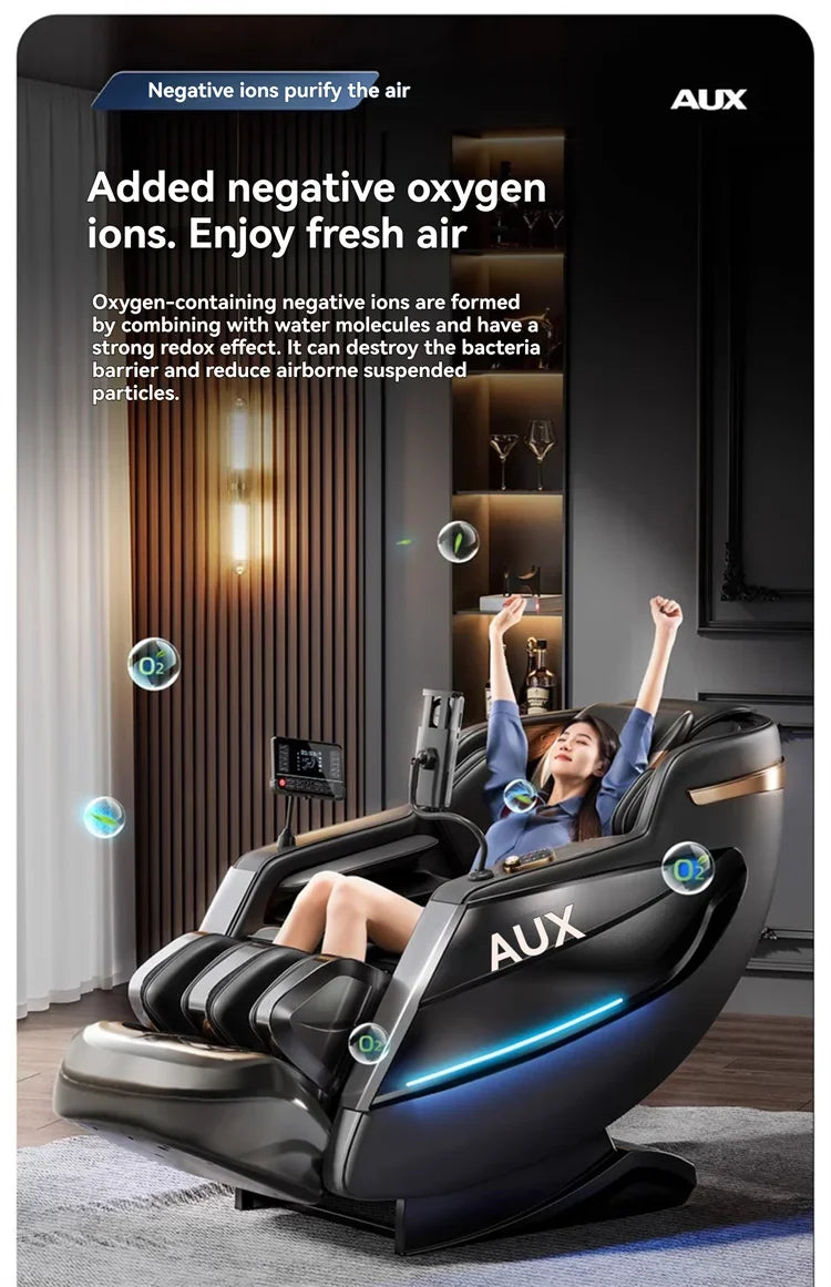 Dual-Core 6D+6D Massage Chair Full Body Zero Gravity Massage Recliner Chairs  Stretch Relaxation Massage Chair