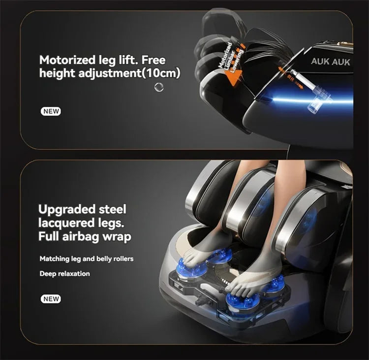 Dual-Core 6D+6D Massage Chair Full Body Zero Gravity Massage Recliner Chairs  Stretch Relaxation Massage Chair