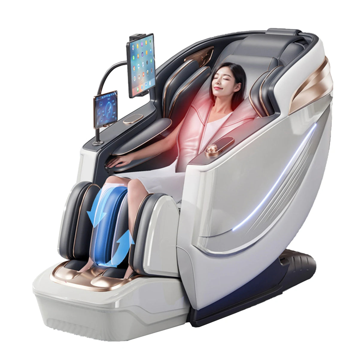 Dual Core 6D Massage Chair with SL Track, Heating Shawl, Thai Stretch & AI Voice - Full Body Zero Gravity Recliner