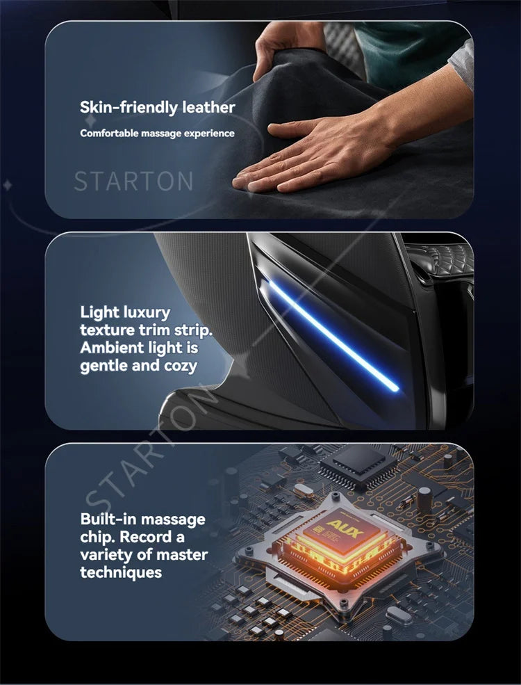 6D AUTO Massage Chairs Full Body Zero Gravity Relaxation Massage Recliner Chair With SL-Track Bluetooth Speaker Heating Massage