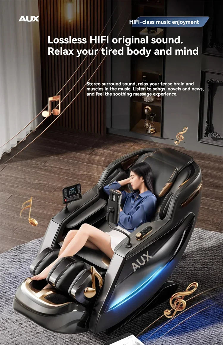 Dual-Core 6D+6D Massage Chair Full Body Zero Gravity Massage Recliner Chairs  Stretch Relaxation Massage Chair