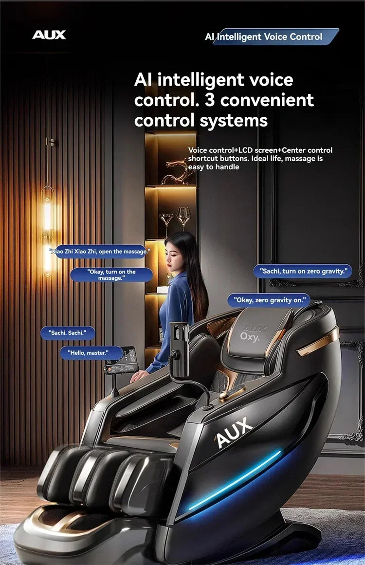 Dual-Core 6D+6D Massage Chair Full Body Zero Gravity Massage Recliner Chairs  Stretch Relaxation Massage Chair