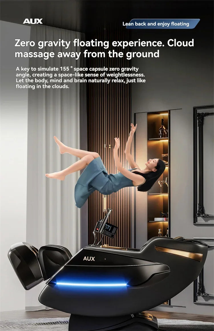 Dual-Core 6D+6D Massage Chair Full Body Zero Gravity Massage Recliner Chairs  Stretch Relaxation Massage Chair