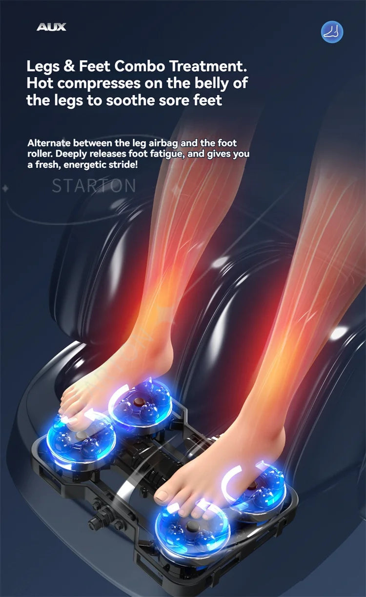 6D AUTO Massage Chairs Full Body Zero Gravity Relaxation Massage Recliner Chair With SL-Track Bluetooth Speaker Heating Massage