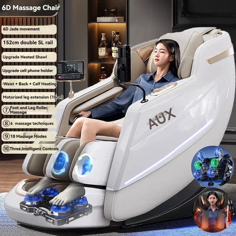 Dual-Core 6D+6D Massage Chair Full Body Zero Gravity Massage Recliner Chairs  Stretch Relaxation Massage Chair