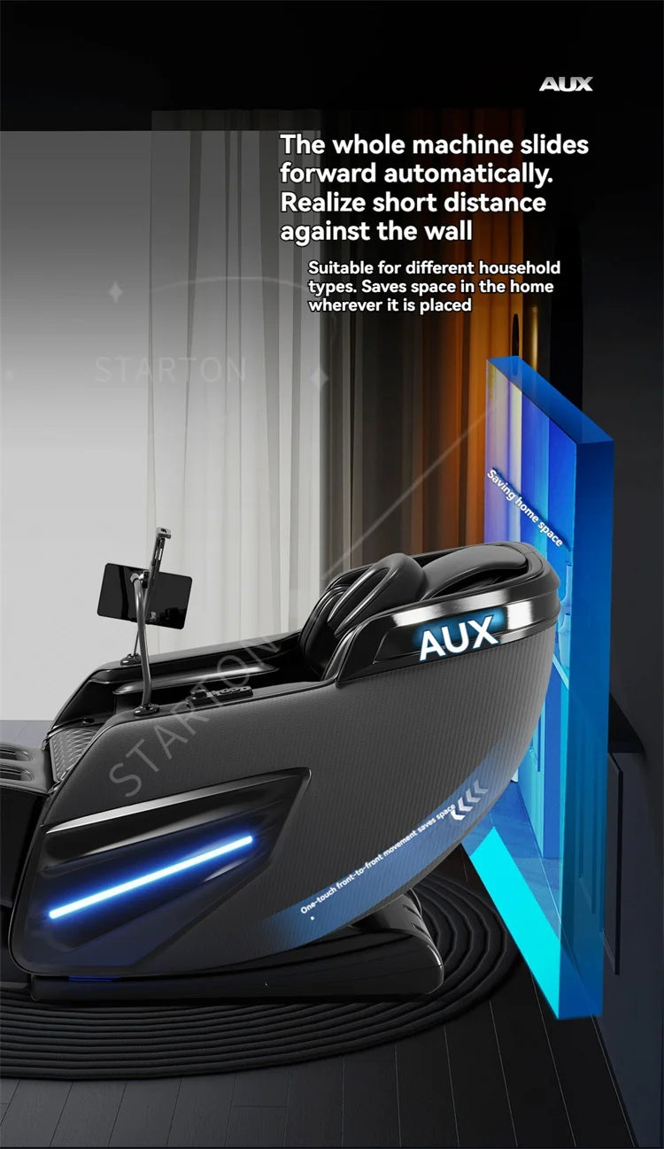 6D AUTO Massage Chairs Full Body Zero Gravity Relaxation Massage Recliner Chair With SL-Track Bluetooth Speaker Heating Massage