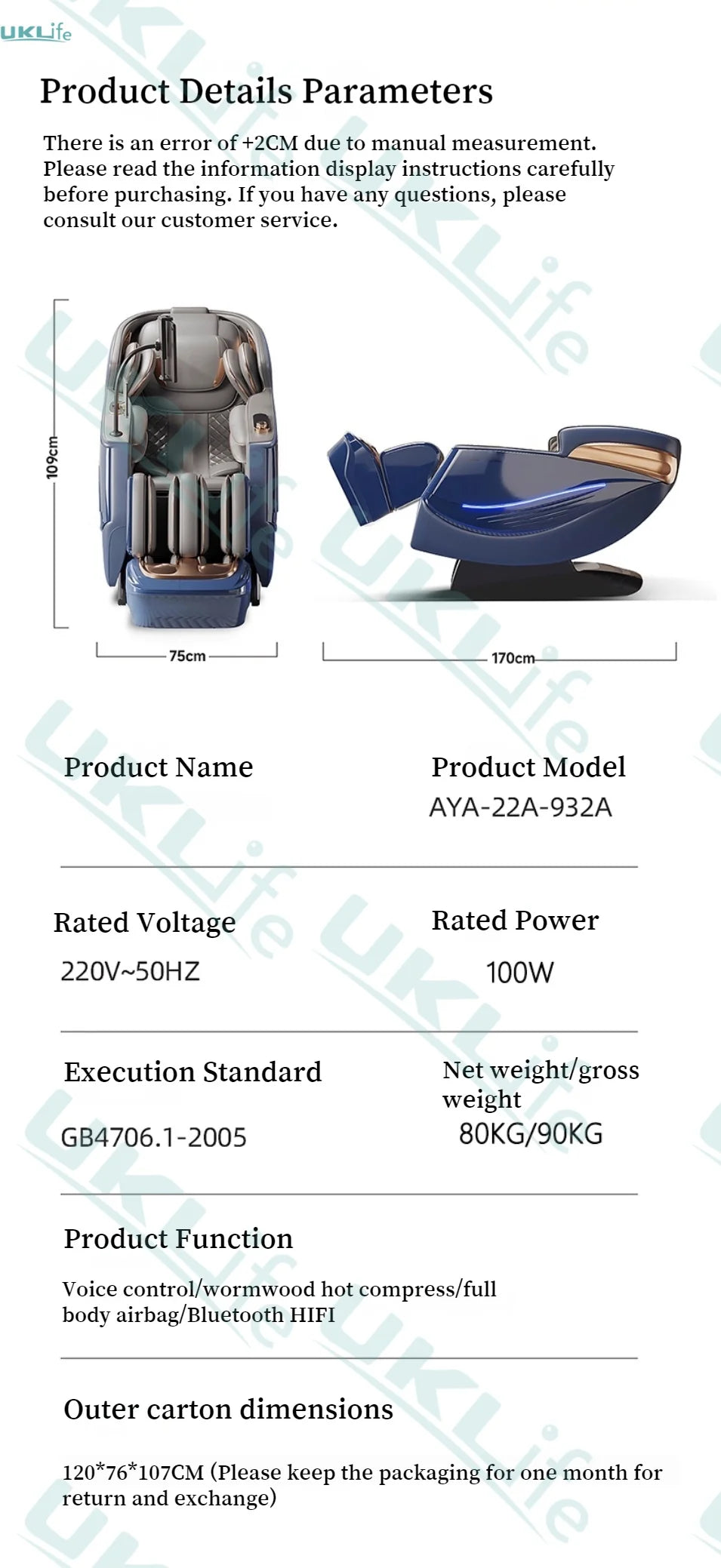 Dual Core 6D Massage Chair with SL Track, Heating Shawl, Thai Stretch & AI Voice - Full Body Zero Gravity Recliner
