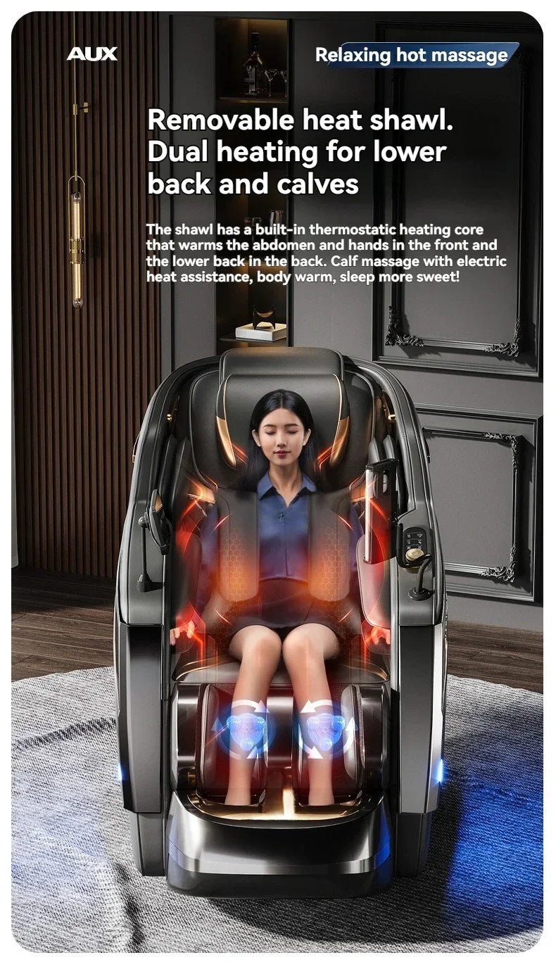 Dual-Core 6D+6D Massage Chair Full Body Zero Gravity Massage Recliner Chairs  Stretch Relaxation Massage Chair